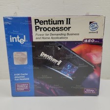 Intel Pentium II 450MHz Processor NEW SEALED NOS Vintage CPU Retail Box 512K picture