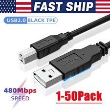 5FT USB 2.0 A TO B High Speed Printer Scanner Premium Cable Cord US Lot picture