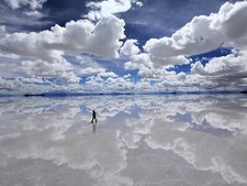 Landscape bolivia clouds sky lake south america Custom Gaming Mat Desk picture