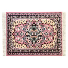 New Oriental Rug Mouse Pad Mini Carpet Mousepad with Fringe Non-Slip Desk Mat picture