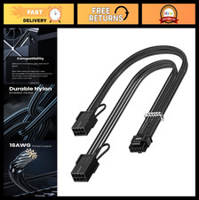 16 Pin GPU Cable Adapter Extension - High-Quality Black PCIe Power Connector picture