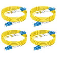4 Pack OS2 LC To LC Single Mode Fiber Patch Cables 10ft/3m 10G SMF LSZH Duplex picture