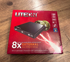 Lite-On 8x External Slim DVD/CD Writer USB-Powered LightScribe Black picture