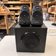 Logitech Z623 THX 2.1 Speaker System w/ Subwoofer 200W Tested Working picture