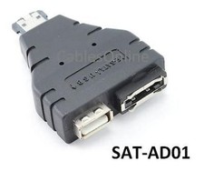 eSATAp (Power over eSATA) Male to USB-A Female / eSATA Female Adapter, SAT-AD01 picture