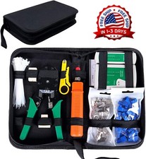 Kit De Herramientas De Red Para Cat5 /Cat5E,9-en-1, Negro, Nuevo 2022 picture