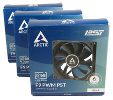 Arctic F9 PWM PST 92 mm Case Fan Black PWM Sharing Technology Lot of 3 New picture