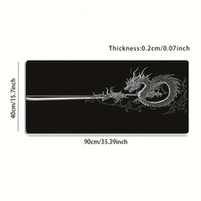 A Large Electronic Sports Gaming Mouse Pad Featuring a Black And White Chinese picture