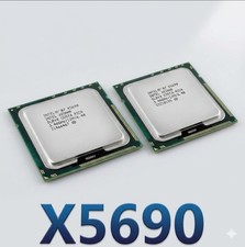 Matched Pair 2x Intel Xeon X5690 SLBVX 6-Core 3.46GHz LGA1366 Server CPUs picture