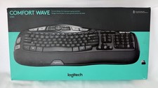 Logitech K350 ComfortWave Wireless Ergonomic Keyboard Unifying Receiver New Open picture