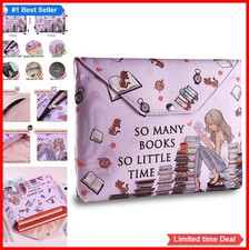 Padded Book Sleeve 11 x 9 Inch Zipper 600D Canvas Washable Protector Pouch picture