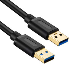 USB 3.0 Male to Male Cable 6Ft,Usb to USB Cable with Gold-Plated Connector for H picture