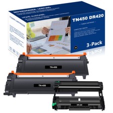 2 TN450 Toner and 1 DR420 Drum For Brother HL-2270DW HL-2240 HL-2280DW MFC-7360N picture