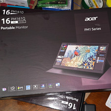 Acer PM161Q 16in Portable Monitor FHD IPS USB-C Mini HDMI 60Hz Black picture
