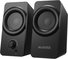 Computer Speakers for Desktop PC, Dual Driver PC Speakers with RGB Lights, Plug picture