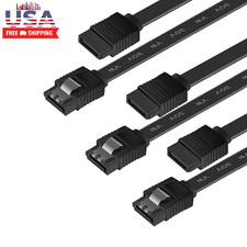 SATA Cable III, 3 Pack SATA Cable III 6Gbps Straight HDD SDD Data Cable with Loc picture