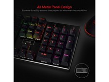 Redragon K556 RGB LED Backlit Wired Mechanical Gaming Keyboard, Aluminum Base, picture