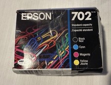 Genuine Epson 702 Color Ink Cartridge CYMB 4 Pack OEM New Sealed Exp 12/2028 picture