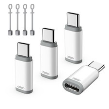 TiMOVO Lightning Female to USB C Male Adapter, 4 Pack 4 Pack, White&Gray picture