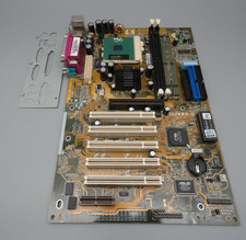 ASUS CUV4X-C REV1.02 socket 370 with Intel Pentium III 733MHz CPU + IO Shield picture