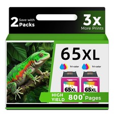 High-Yield Tri-Color Ink Cartridge Replacement for HP 65XL - Premium Quality Ink picture
