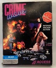 Crime Wave IBM PC MS-DOS Big Box 8 x 5.25” Floppy Disks Access Software CIB picture