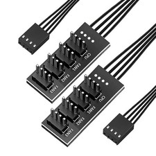 2pcs 4-Pin PWM Fan Hub, 4-pin Male for CPU Fan PC Fans Hub, Computer CPU/Case Fa picture