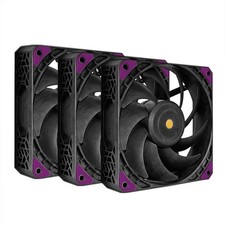 Super Flower Megacool 120Mm Fan Triple-Pack 12-Pole Motor Design Pwm Purple picture