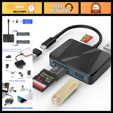 5 in 1 USB-C SD Card Reader Adapter, Dual USB-A, for iPhone, iPad, MacBook, Andr picture