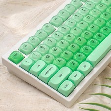 132 PCS PBT Jelly Green Keycaps MOA Profile Fits 61/64/87/104/108 MX Switches picture