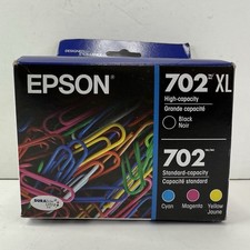 EPSON 702XL BLACK INK + COLOR CMYK 4 PACK T702XL-BCS Exp2029+ NEW picture
