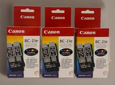 3 Canon BC-21e 4 Colors BJ Cartridges picture