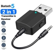Bluetooth 5.0 Audio Adapter USB 2 in 1 Transmitter Receiver AUX picture