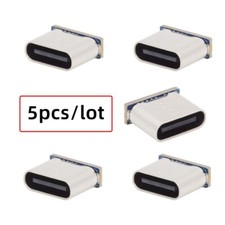 5 Pack Micro USB 5Pin to USB C Socket Port Repair Replacement Solder Adapter picture