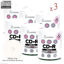 1800 Pack SmartBuy Blank CD-R 52X 700MB/80Min White Top Surface Recordable Disc picture