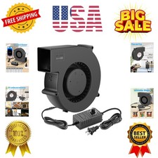 140mm x 40mm Small Blower Fan 110V 120V 220V 240V Dual Ball Brushless Cooling... picture