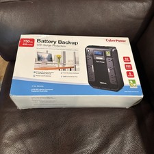 CyberPower UPS PC Battery Backup 8 Outlets 750VA 420 Watts 890 Joules Open Box picture