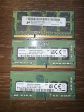 Lot of 3 RAM Sticks - Micron 8GB DDR3L + Samsung 8GB & 4GB DDR4 3200MHz SODIMM picture