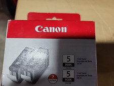 New Canon OEM 5 Black Ink Cartridges PGI-5 PGBK TWIN PACK 2PK /Sealed BOX picture