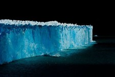Landscape nature iceberg arctic sea night snow dark Custom Gaming Mat Desk picture