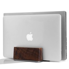 Adjustable Wooden Vertical Laptop Stand For Desk Holder Office Dock Fits Mac picture