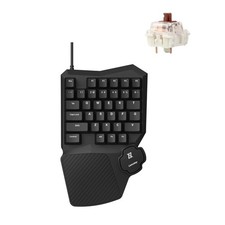 X0 One Handed Gaming Keyboard 35 Keys Red Backlit Brown Switch Wired QMK picture