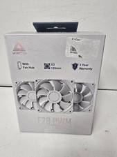 Montech E28 PWM Fluid Dynamic Bearing 120mm Case Fan - White (3 Pack) picture