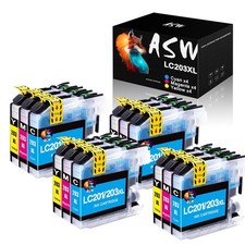 LC201 Color Ink Cartridges 12 Pack Replacement Brother LC 203 XL LC201CL Ink picture