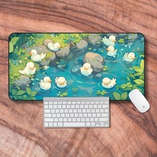 Desk Mat Aesthetic, Lofi Desk Mat, Cute Duck Gaming Mouse Pad, Kawaii Duckling picture