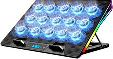 Laptop Cooling Pad, Gaming Laptop Fan Cooling Pad with 15 Quiet Fans, RGB Laptop picture