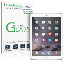 iPad 9.7, Pro 9.7, Air, Air 2 amFilm Tempered Glass Screen Protector (1 Pack) picture