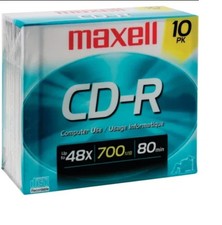 PE Maxell® CD-R 48x 700 MB/80-Minute Blank Discs (10 Pack) picture