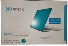 NEW Speck SEE THRU BLUE Clear SHELL CASE APPLE MAC Macbook Pro Retina 13