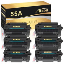 6 PACK CE255A Toner for HP 55A LaserJet Enterprise 500 MFP M525dn M525f Printer picture